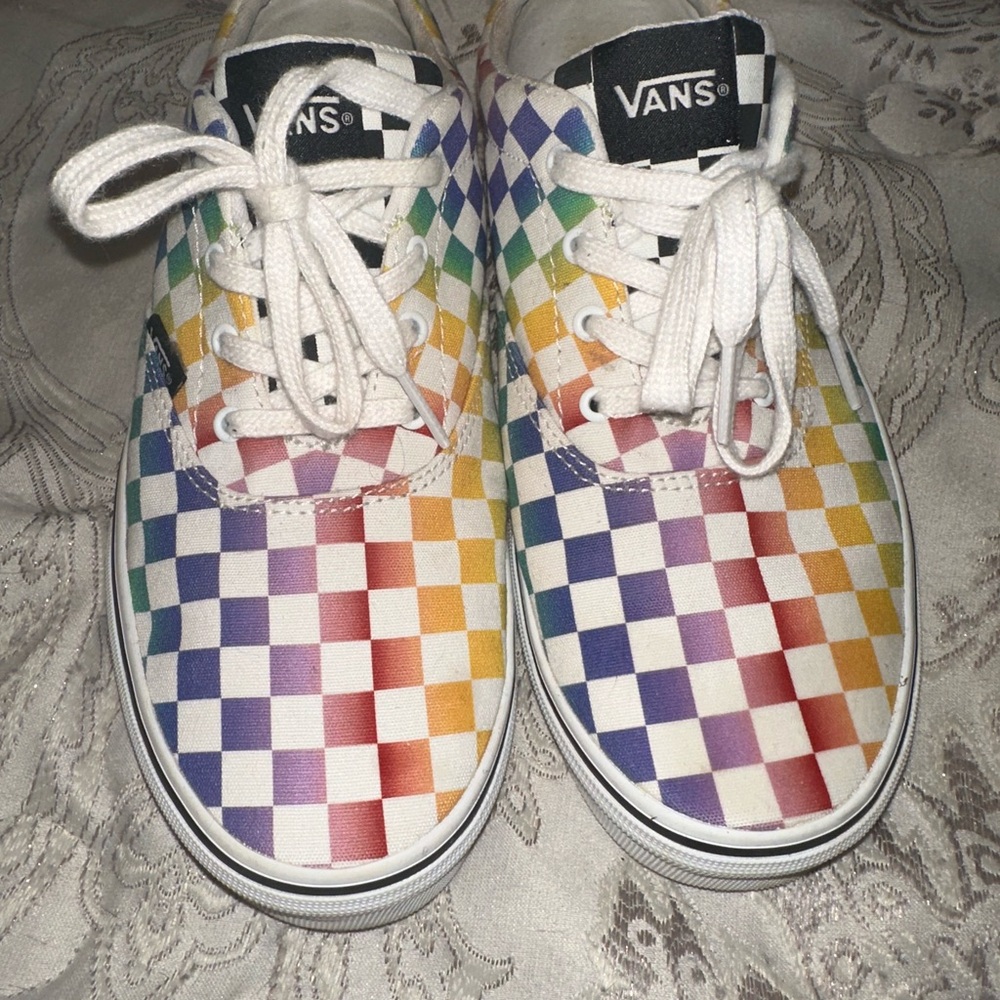 Vans Sneakers Classic Style size 7.5 women’s checkerboard multi colored - Picture 9 of 11